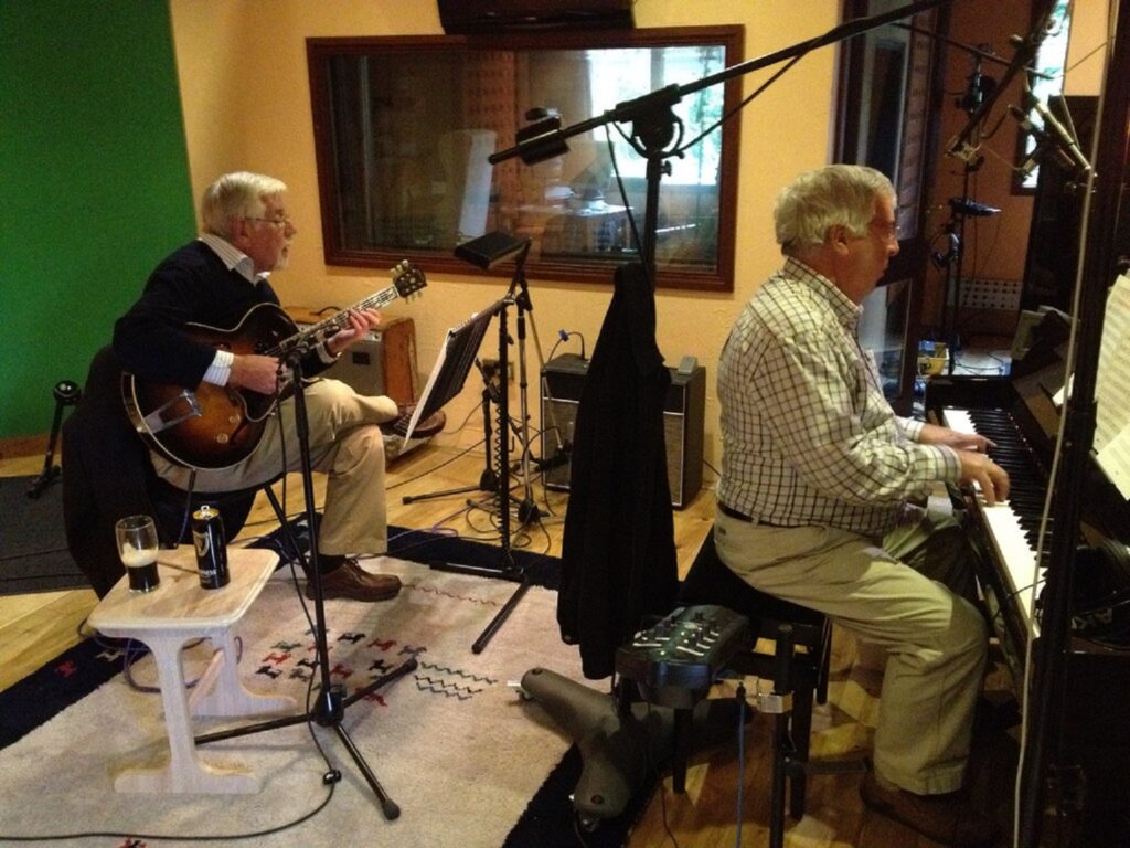 Louis and Jim in the studio